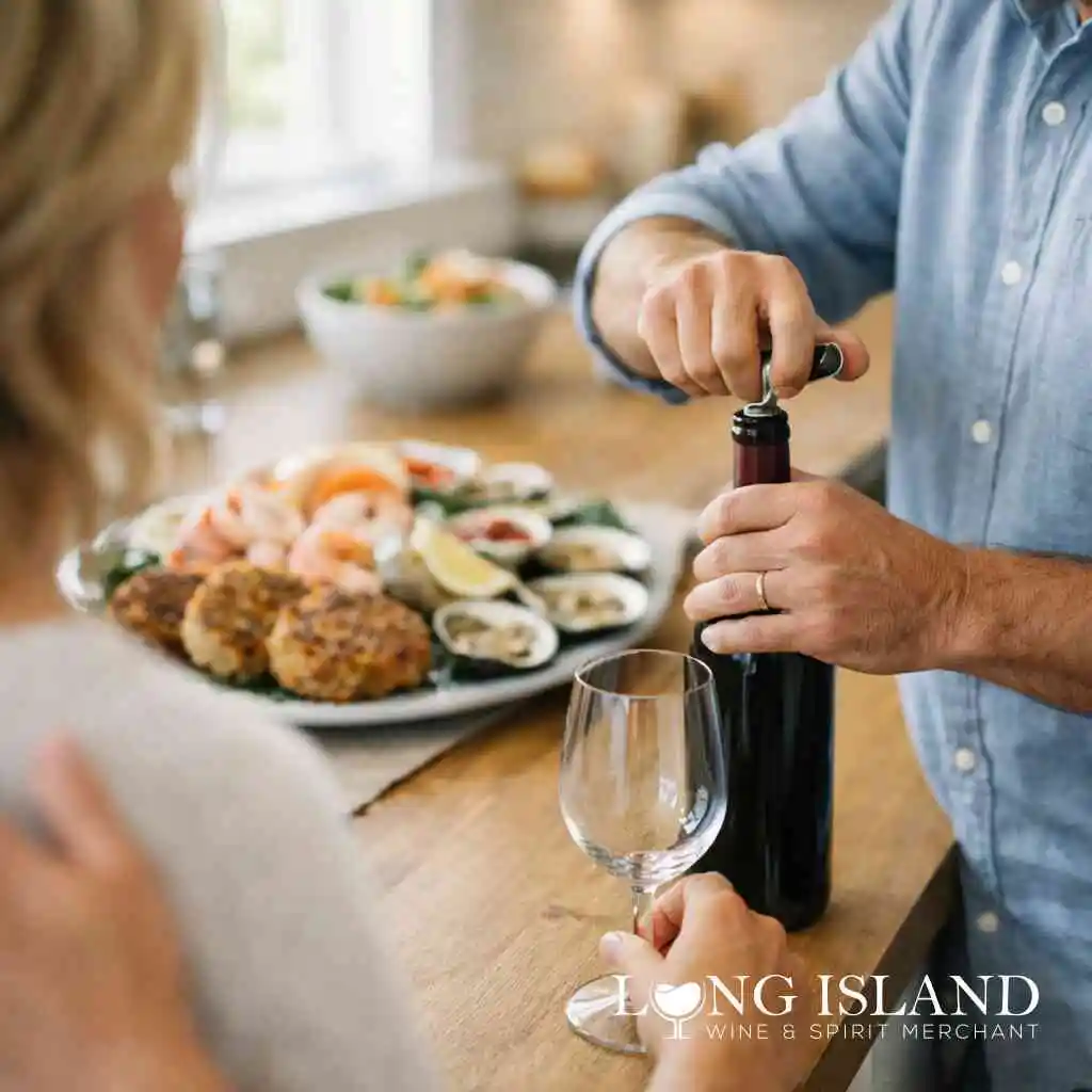 Light-bodied red wine choices for red wine with mussels, red wine with oysters, and red wine with clams — Order Alcohol